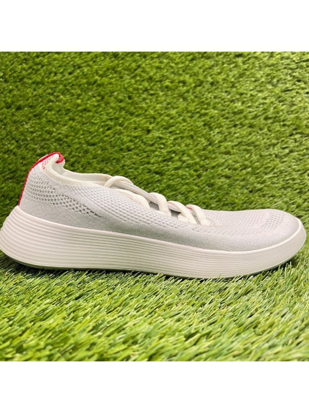 Allbirds Tree Runner Go Womens Size 7 Gray Red Athletic Running Shoes Sneakers